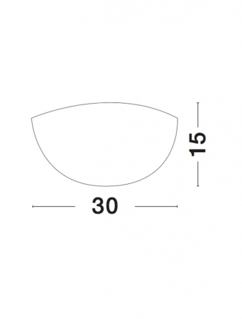 Aplica perete Dipa, din sticla transparenta si alba structurata, 30x15 cm, 702201 - Novaluce [1]