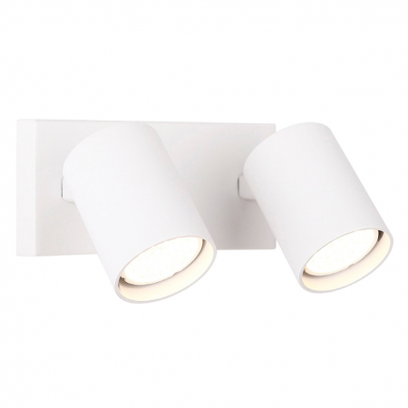 Aplice LED - Aplica perete dubla alba/neagra spoturi ajustabile Orrel 18x8x13 cm metal, W0220 - Maxlight