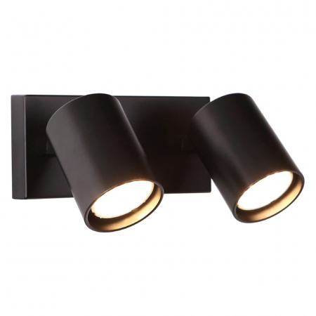 Aplica perete dubla alba/neagra spoturi ajustabile Orrel 18x8x13 cm metal, W0221 - Maxlight [2]