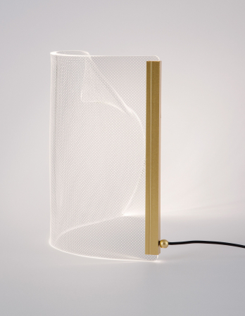 Aplica perete eleganta Wavy aurie cu abajur transparent ondulat din acril, LED 6W, 9054401 - Novaluce [2]