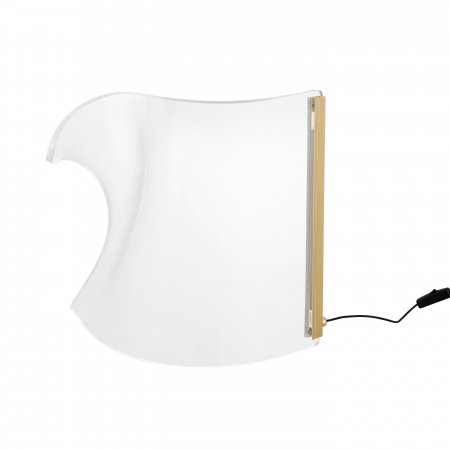 Promotii - Aplica perete eleganta Wavy aurie cu abajur transparent ondulat din acril, LED 6W, 9054401 - Novaluce