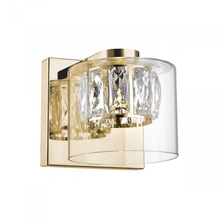 Aplice LED - Aplica perete aurie LED GEM design glam, metal/sticla, 003064-011269 - Zumaline