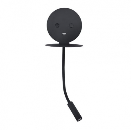 Promotii - Aplica perete LED ajustabila neagra/alba Roni, cu suport telefon si USB, 9173282 - Novaluce