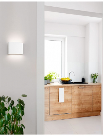Aplica perete LED alba bidirectionala Zahara, design modern din aluminiu, 8x10,5 cm, 712042 - Novaluce [1]