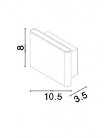 Aplica perete LED alba bidirectionala Zahara, design modern din aluminiu, 8x10,5 cm, 712042 - Novaluce [2]