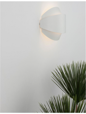 Aplica perete LED alba Hester, design modern din acril, 20/29 cm, 9128312 - Novaluce [1]