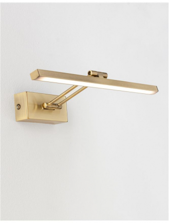 Aplica perete LED baie aurie/argintie liniara Viggo, din metal, 37,6 cm, ajustabila, 9117301 - Novaluce [3]