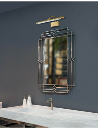 Aplica perete LED baie aurie liniara Santeri, din metal, 57 cm, 9141288 - Novaluce [1]