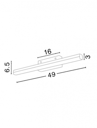 Aplica perete LED baie crom liniara Carl, 49/63 cm, din metal, IP44, 787005 - Novaluce [2]