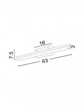 Aplica perete LED baie crom liniara Carl, 49/63 cm, din metal, IP44, 787005 - Novaluce [6]