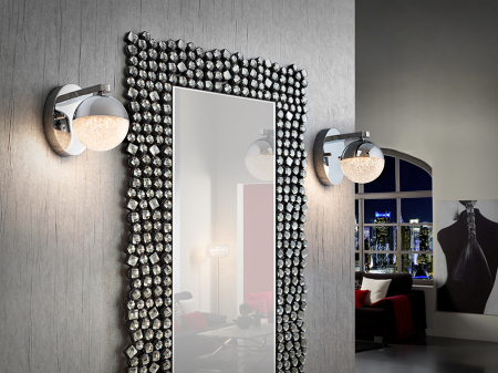 Aplica perete LED glob crom Dalos Ø12/20 cm, design modern, 793168 - Schuller [1]