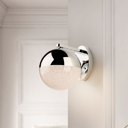 Aplica perete LED glob crom Dalos Ø12/20 cm, design modern, 793168 - Schuller [3]