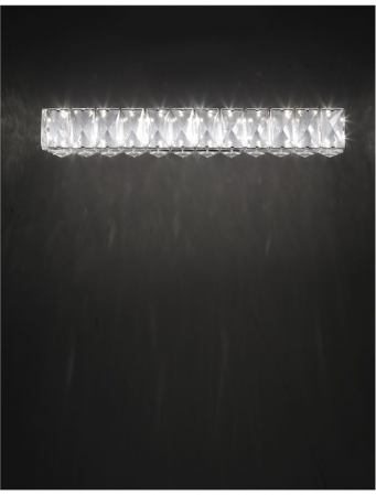 Aplica perete LED lux liniara Lisana, din sticla transparenta, 40 cm, 83399202 - Novaluce [1]