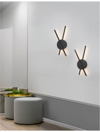 Aplica perete LED modernă neagra/alba Doran, din metal, 9100202 - Novaluce [1]