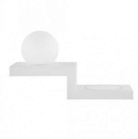 Promotii - Aplica perete LED moderna alba Lucila, cu incarcator rapid wireless pentru telefon, 9183311 - Novaluce