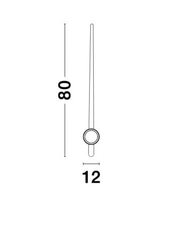 Aplica perete LED moderna cafenie Darga, aspect aratator ceas ajustabil, 80/100 cm, 9190718 - Novaluce [15]