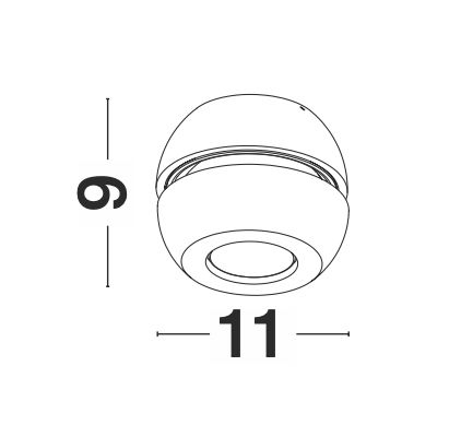 Aplica perete LED neagra/alba Tomin cu spot rotativ si ajustabil, 9105101 - Novaluce [3]