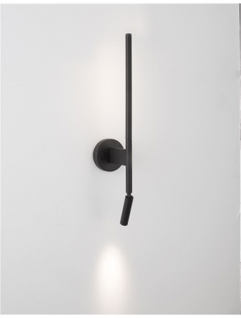 Aplica perete LED premium neagra/alba Stick rotativa, din metal, 55 cm, cu cititor, 9182812 - Novaluce [1]