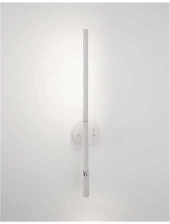 Aplica perete LED premium neagra/alba Stick rotativa, din metal, 55 cm, cu cititor, 9182811 - Novaluce [1]