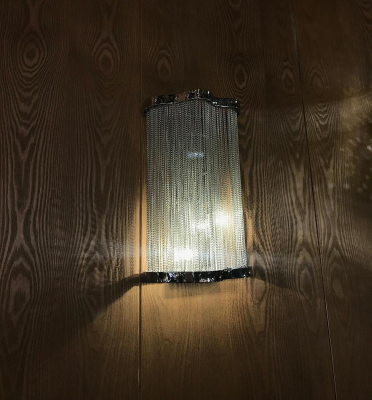 Aplica perete lux Anez 38x21,5 cm, design modern exclusivist, lanturi aluminiu/otel, 1080W - King [6]