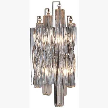 Promotii - Aplica perete lux Samia 32 cm, spirale cristal transparent, baza metal, 711324 - Schuller