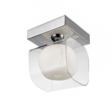 Aplice LED - Aplica perete Mayu 12x16 cm, alb/sticla transparenta, AZ 0483 - Azzardo