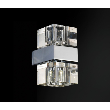 Aplica perete moderna Cube, abajur sticla in forma de cub, AZ 0035 - Azzardo [1]