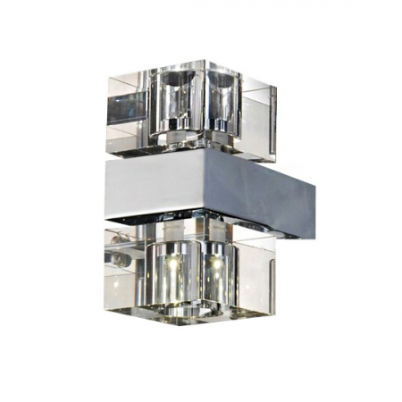 Aplice LED - Aplica perete moderna Cube, abajur sticla in forma de cub, AZ 0035 - Azzardo