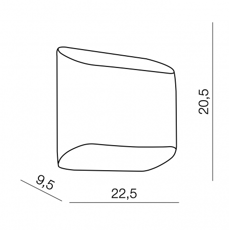 Aplica perete moderna Eula 22,5x20,5 cm, sticla colorata diverse culori, AZ 0112 - Azzardo [13]