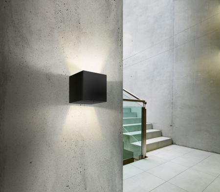 Aplica perete moderna forma cub Cubo 10x10 cm, metal, design minimalist, diverse culori, AZ 1052 - Azzardo [5]