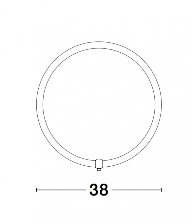 Aplica perete moderna inel LED Lavone Ø38 cm, stil minimalist, 9892165 - Novaluce [4]