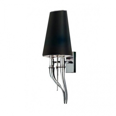 Aplice LED - Aplica perete neagra/alba Ester 63x24 cm, elemente metal crom, AZ 0087 - Azzardo