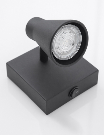 Aplica perete neagra/alba Zena, din metal, cu spot ajustabil, 9155711 - Novaluce [6]