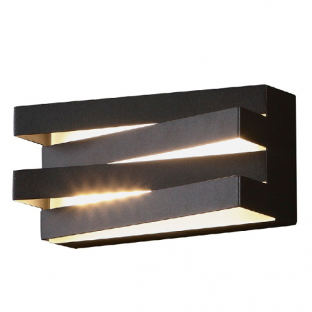 Aplice LED - Aplica perete neagra iluminare LED Konji 21x10x9 cm metal/acril, W0178 - Maxlight