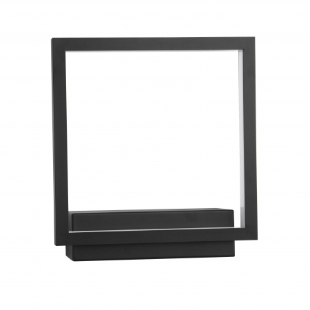 Promotii - Aplica perete patrata neagra Miki 25x25 cm, design minimalist, 9421751 - Novaluce