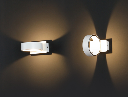 Aplica perete rotunda alba/neagra iluminare LED Staja 12,5x15x7 cm metal, W0167 - Maxlight [5]