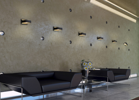 Aplica perete rotunda alba/neagra iluminare LED Staja 12,5x15x7 cm metal, W0167 - Maxlight [3]