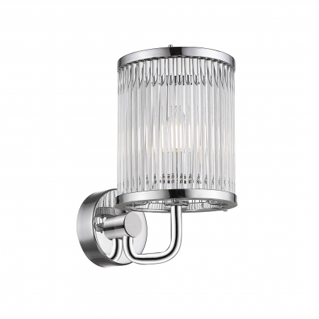Promotii - Aplica perete crom SERGIO cu brat fix si abajur cilindric cristal, stil clasic glam, 003064-016825 - Zumaline