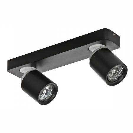 Aplica perete/tavan cu 2 spoturi lumina reglabile Somay 31 cm, metal negru/alb, design modern, AZ 0663 - Azzardo [2]