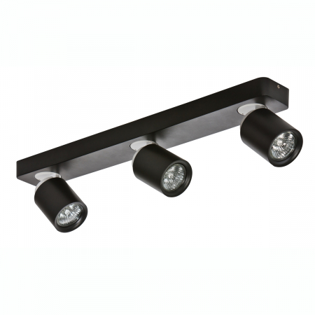 Aplica perete/tavan cu 3 spoturi lumina reglabile Somay 54 cm, metal negru/alb, design modern, AZ 0680 - Azzardo [0]