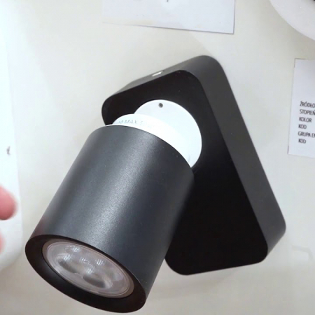 Aplica perete/tavan cu spot lumina reglabil Somay metal negru/alb, design modern, AZ 0662 - Azzardo [5]