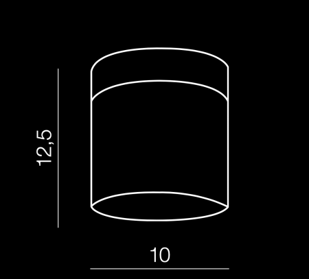 Aplica/plafoniera LED baie cilindrica Alfi 10x12,5 cm, acril/detalii crom, IP44, AZ 2068 - Azzardo [2]