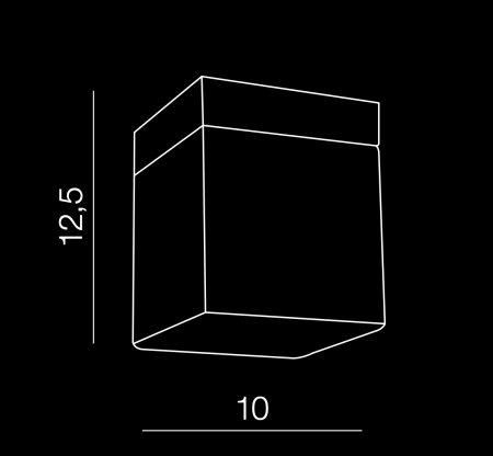 Aplica/spot baie LED cub Alfi 10x12,5 cm, acril/detalii crom, IP44, AZ 2067 - Azzardo [2]