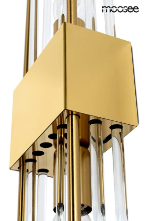 Aplică Slant 11,5x6,5x55 cm, Metal și Sticlă Auriu - Moosee [4]