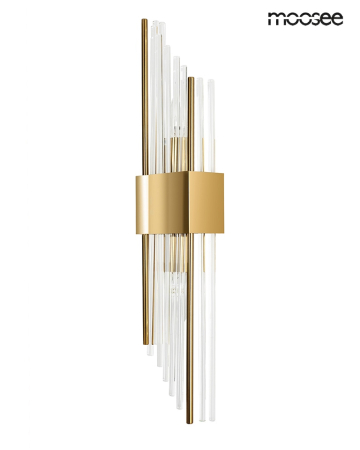 Produse - Aplică Slant 11,5x6,5x55 cm, Metal și Sticlă Auriu - Moosee