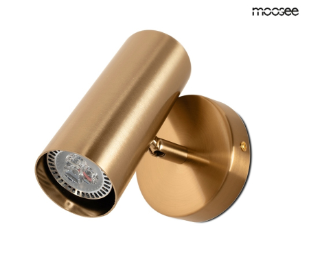 Aplică Spot 10x17x15,5 cm, Oțel și Aluminiu Auriu - Moosee [1]