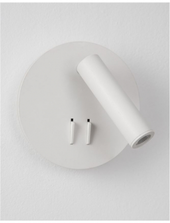 Aplica spot LED reglabil crom/alb Emmie, din metal, switch ON/OFF, lumina directa si indirecta, 9081221 - Novaluce [3]