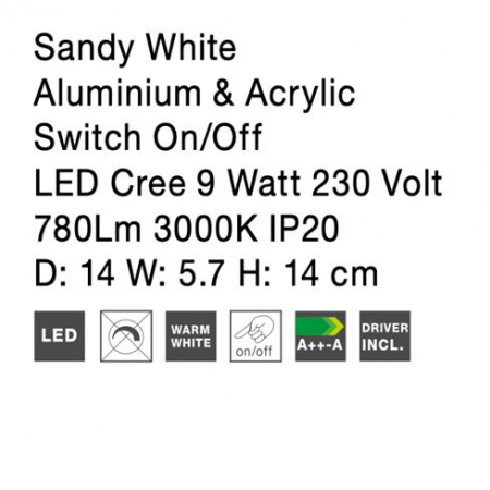 Aplica spot LED reglabil crom/alb Emmie, din metal, switch ON/OFF, lumina directa si indirecta, 9081221 - Novaluce [7]