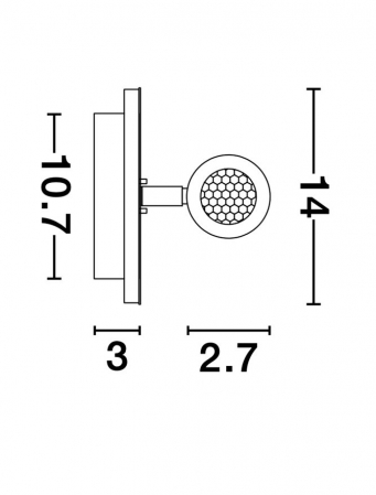Aplica spot LED reglabil crom/alb Emmie, din metal, switch ON/OFF, lumina directa si indirecta, 9081221 - Novaluce [6]