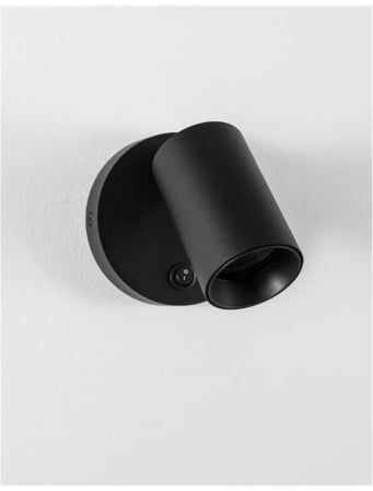 Aplica spot LED reglabil negru/alb Jordi, din metal, switch ON/OFF, 9011922 - Novaluce [3]